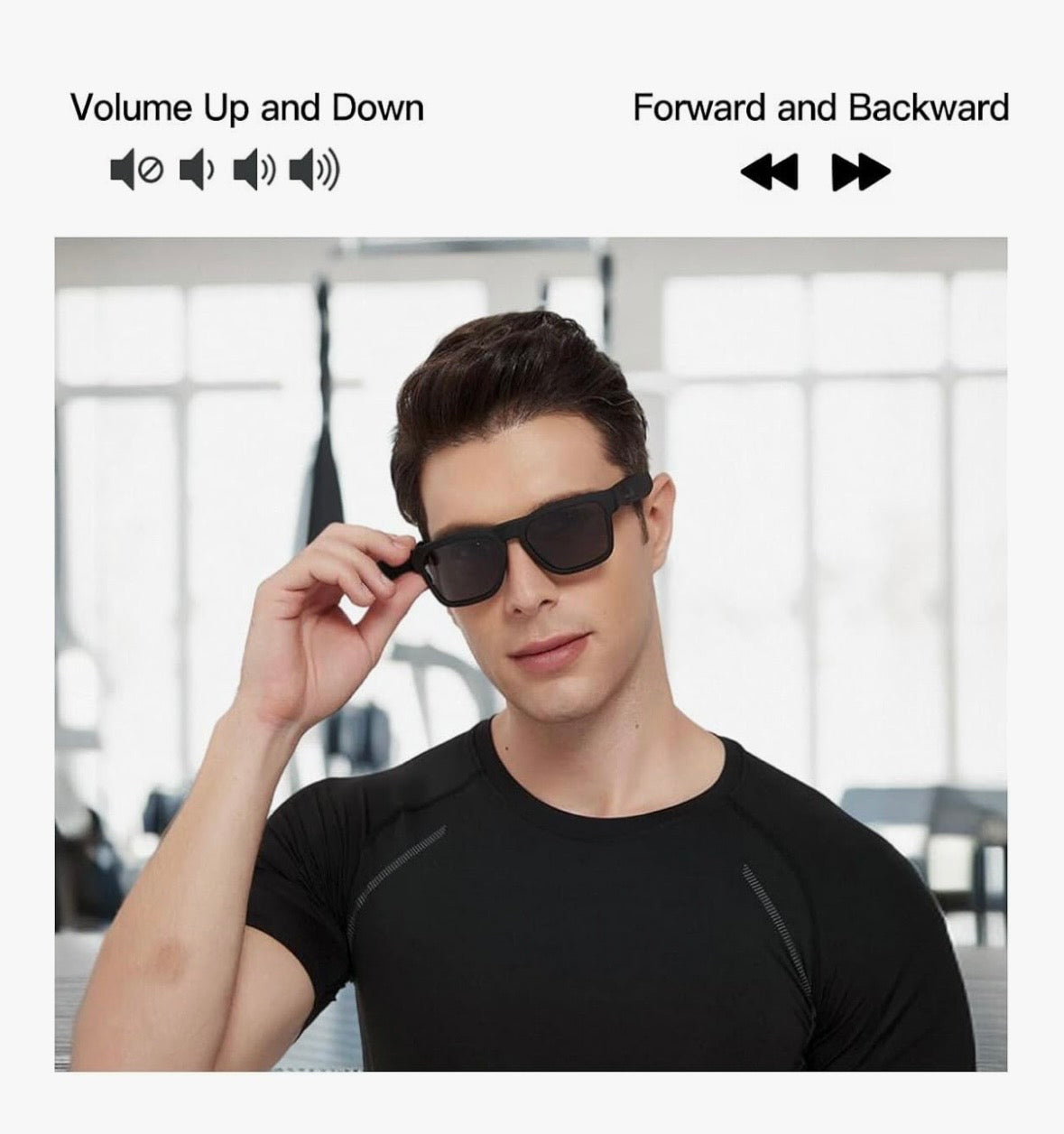 Glasses,Polarized Sunglasses with Bluetooth Speaker,Athletic/Outdoor UV Protection and Voice Control,