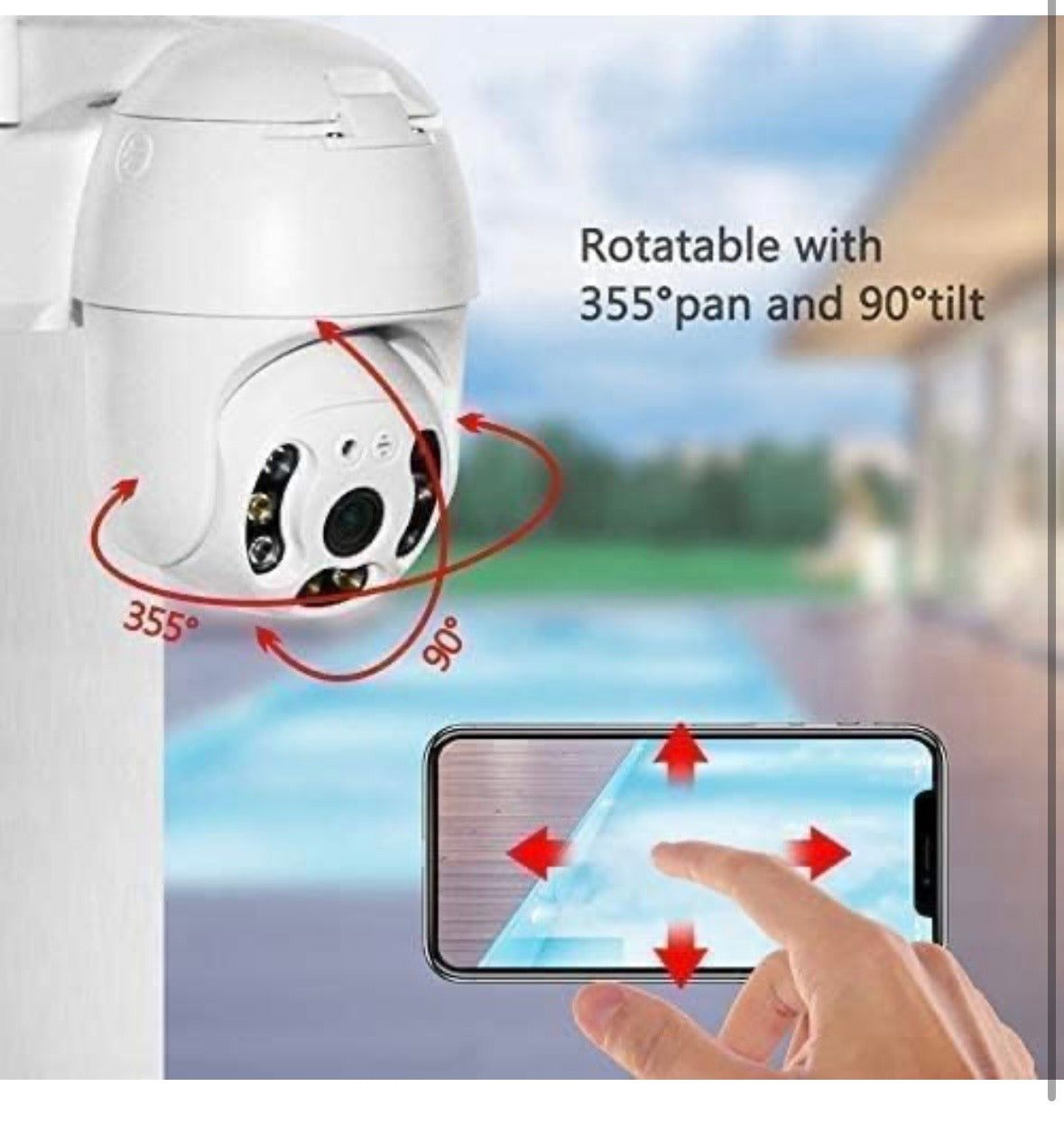 5MP WiFi Outdoor PTZ Security Camera | 360° View | Full HD | Color Night Vision