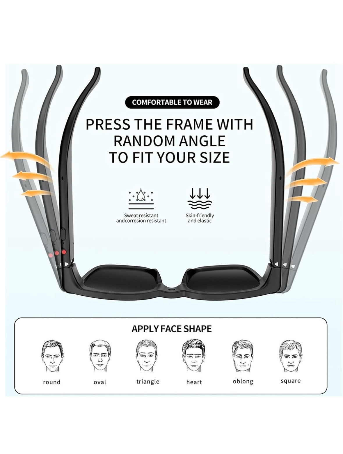 AI Smart Glasses with 8MP HD Camera for Hands-Free Photo and Video AI Voice Assistant Object Recognition | Bluetooth 5.3 Dual Mic Noise Reduction Smart Wearable for Daily Use