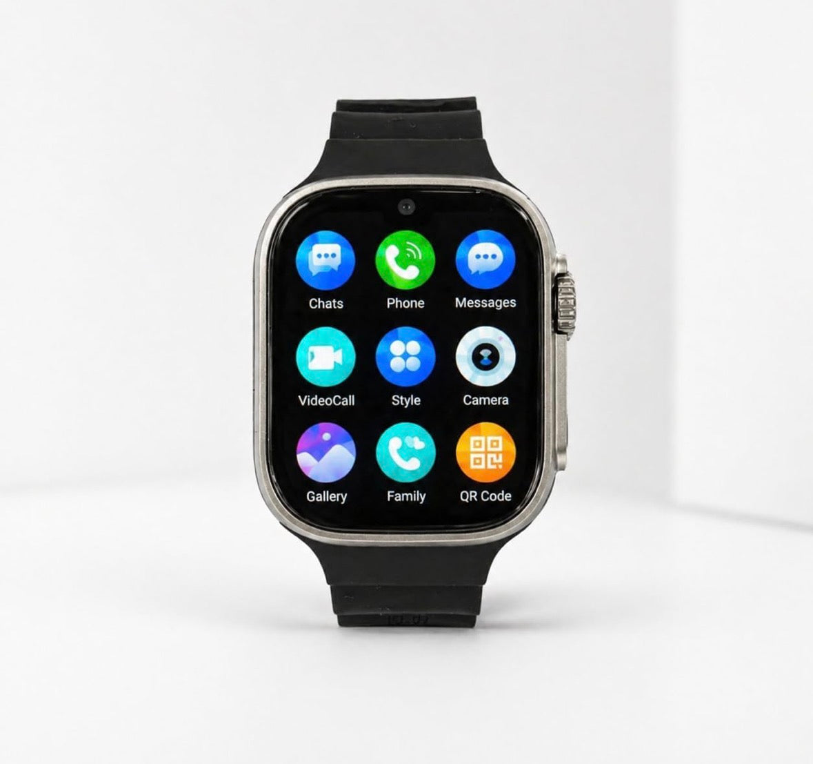 5G SIM Android Smart Watch Ultra S9 Dual Camera, 1.99 inch HD Display, Video Call, Front and Back Camera, Volte Calling, Games and Apps (4G 5G SIM Supported) Extra Band (Orange and Black)