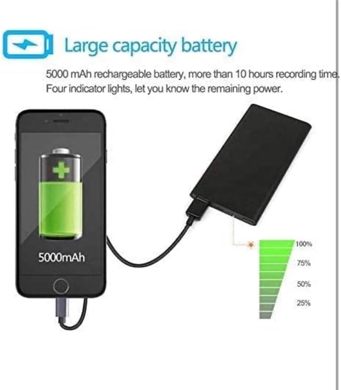 4K HD WiFi Power Bank Camera 10000 MAH 1080P Hidden HD spy Security Camera Audio & Night Vision Live Video Recorder