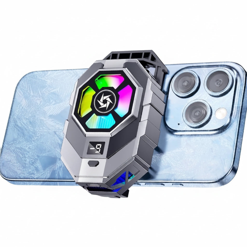 Semiconductor Mobile Cooler | Smart AI,L1,L2 Mode for Temperature Control |15W Freeze Cooling | for iPhone 12/13/14/15/16, iPads and Android Smartphones (Black)