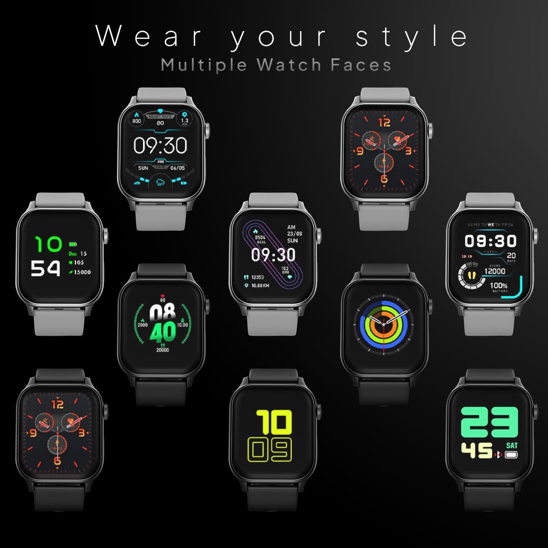 HD Smartwatch with Bluetooth Calling, AI Voice Assistant & 120+ Sports Modes