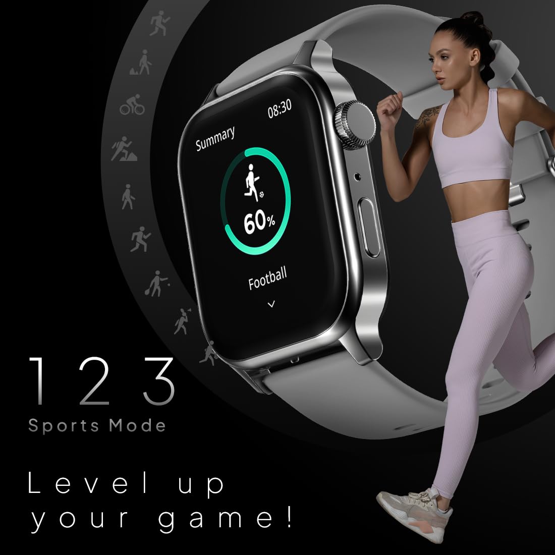 HD Smartwatch with Bluetooth Calling, AI Voice Assistant & 120+ Sports Modes