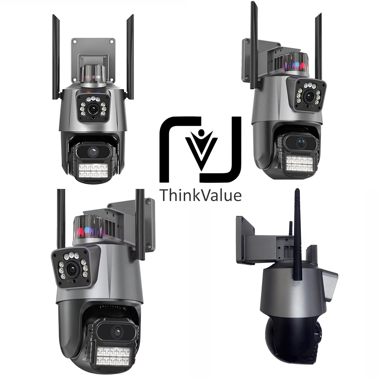 V380 Pro Camera | Dual Lens Smart Security Camera with Siren Alarm