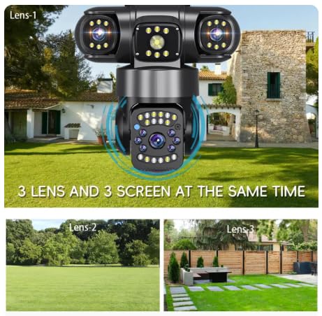 V380 Pro Smart 3-Lens Outdoor Camera